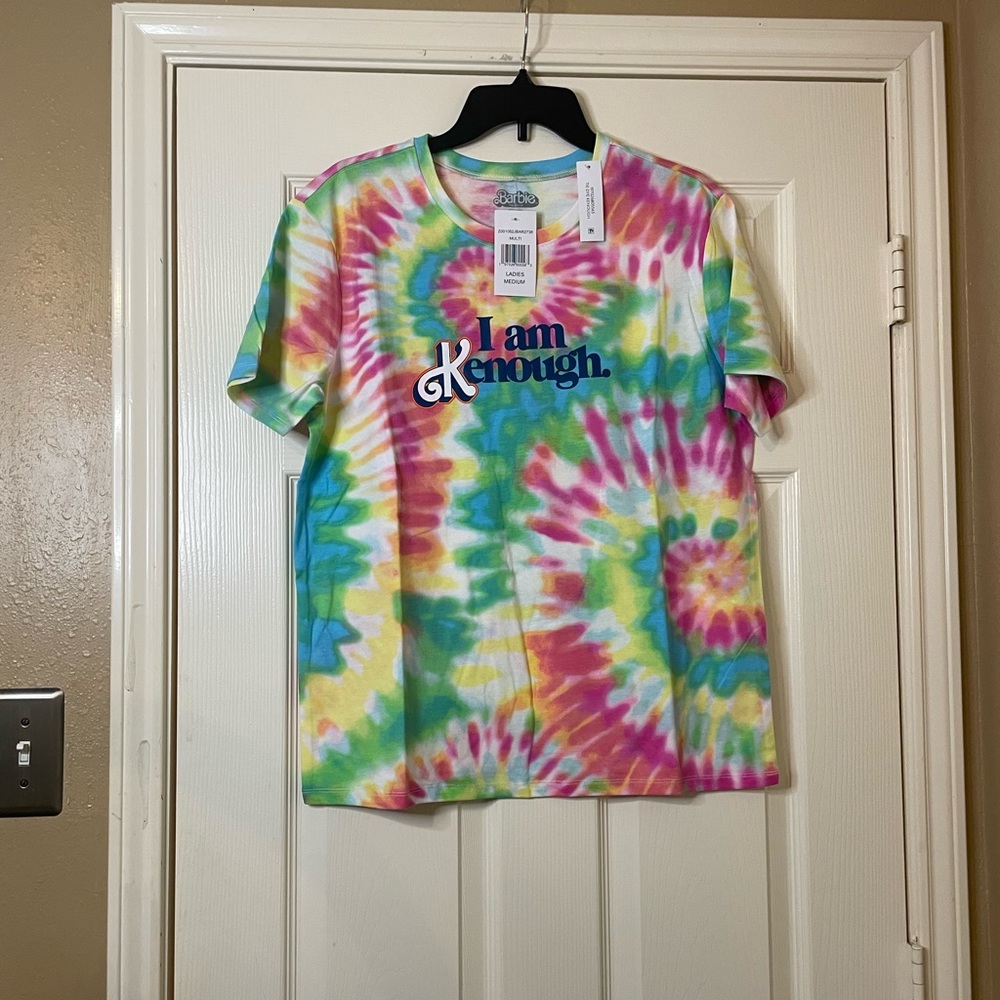 Barbie The Movie “I am Kenough” Ladies Tie Dye Shirt Size: M